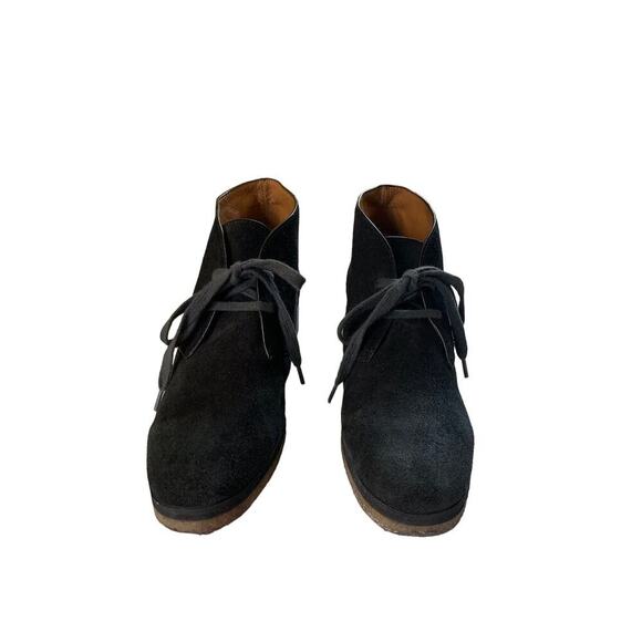 See by Chloe Black Suede Low Heel Crepe Sole Desert Boots Booties Size 7.5 - Picture 4 of 6